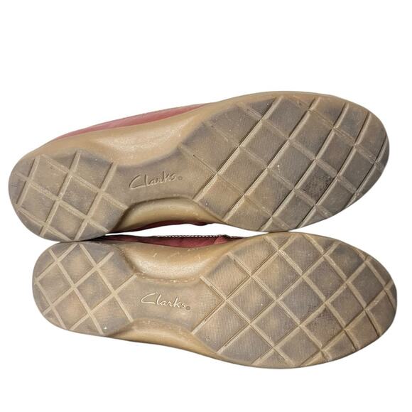 CLARKS Meadow Opal Chestnut Leather Slip On‎ Flat Loafer Ballet Slipper Size 8.5 - Picture 8 of 8